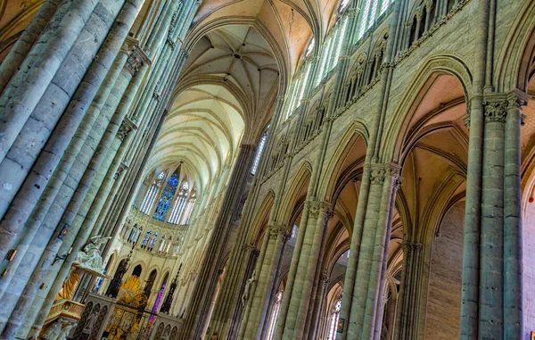 Amiens France Aug 2022 Interior Cathedral Basilica Our Lady Amiens —  Fotos de Stock