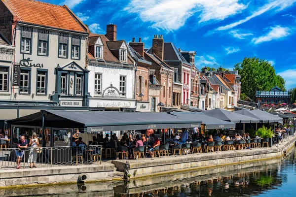 Reims France Aug 2022 Restaurants Somme River Old Town Amiens — Photo