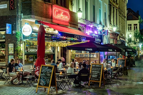 Antwerp Belgien Aug 2022 Restaurants Der Altstadt Von Antwerpen Der — Stockfoto