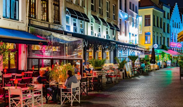Antwerp Belgien Aug 2022 Restaurants Der Altstadt Von Antwerpen Der — Stockfoto