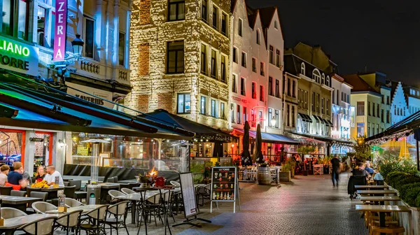 Antwerp Belgia Aug 2022 Restauracje Starym Mieście Antwerpia Flamandzkim Regionie — Zdjęcie stockowe