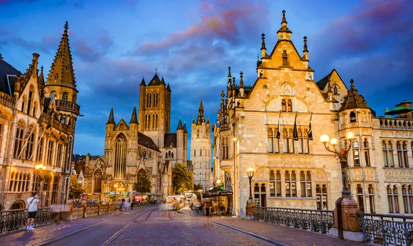 Ghent Belgium Aug 2022 Architecture Historic City Center Ghent Flemish — стокове фото