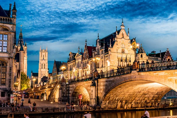 Ghent Belgary Aug 2022 Architecture Historic City Centre Ghent Flemish — 图库照片