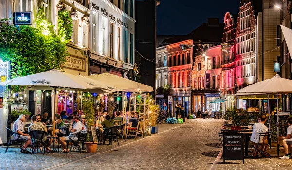 Gent Belgien Aug 2022 Restaurants Der Altstadt Von Gent Der — Stockfoto