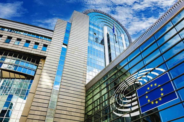 Brussel België Aug 2022 Espace Leopold Gebouwen Van Het Europees — Stockfoto