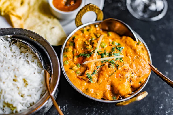 Curry Chicken Served Indian Restaurant — Stock Photo, Image