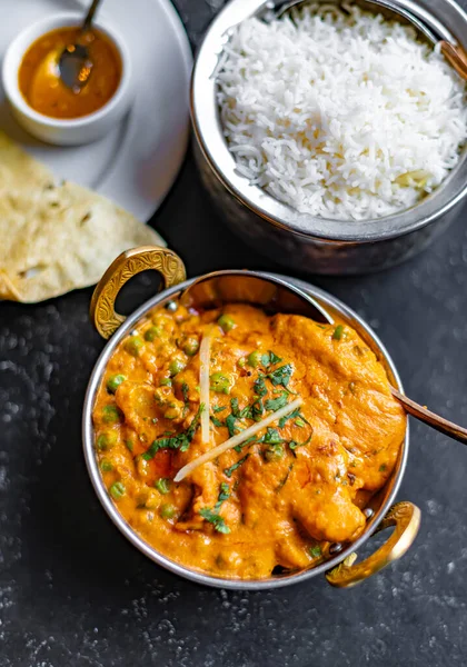 Curry Chicken Served Indian Restaurant — Stock Photo, Image