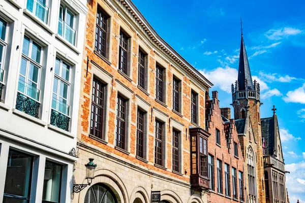 Bruges Belgie Aug 2022 Architektura Historického Města Bruggy Vlámském Regionu — Stock fotografie