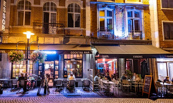 Leuven Belgique Août 2022 Restaurants Dans Vieille Ville Louvain Dans — Photo