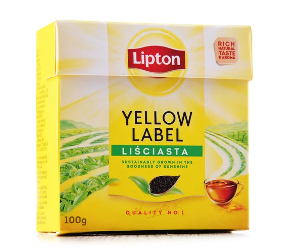 Poznan Pol Jul 2022 Paquete Lipton Tea Una Famosa Marca — Foto de Stock