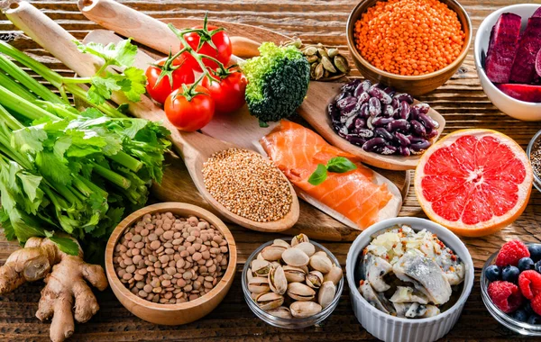 Food Products Recommended Reduce High Blood Pressure Diet Hypertension — Foto Stock
