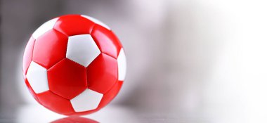 Composition with a leather soccer ball