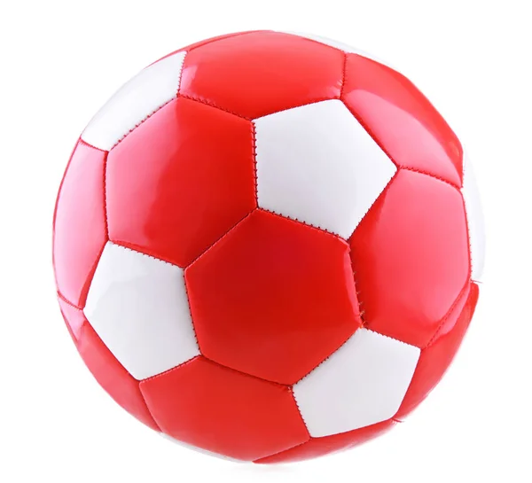 Leather Soccer Ball Isolated White Background — Stock Photo, Image