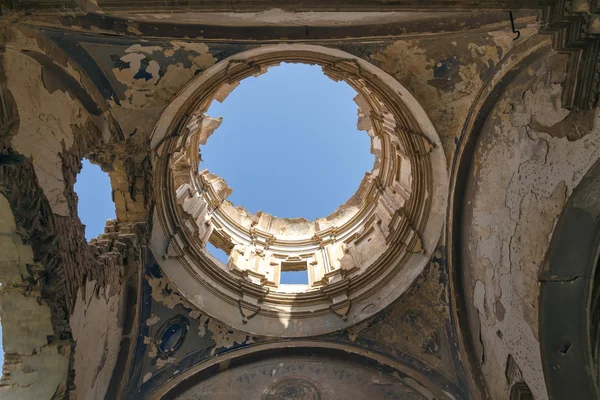 Belchite byn förstördes i en bombning under spanska inbördeskriget — Stockfoto