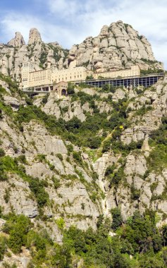 Santa maria de montserrat Manastırı. Catalonia, İspanya.