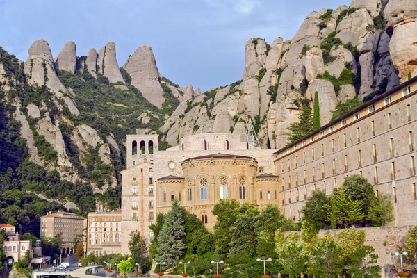 Santa maria de montserrat klasztor. Katalonia, Hiszpania. — Zdjęcie stockowe