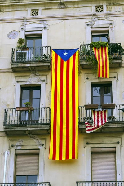 Bandeiras catalãs — Fotografia de Stock