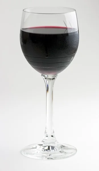 Rode wijn een crystal wijn glas — Stockfoto