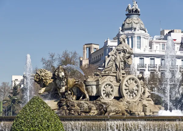 Madrid'da Cibeles Çeşmesi — Stok fotoğraf