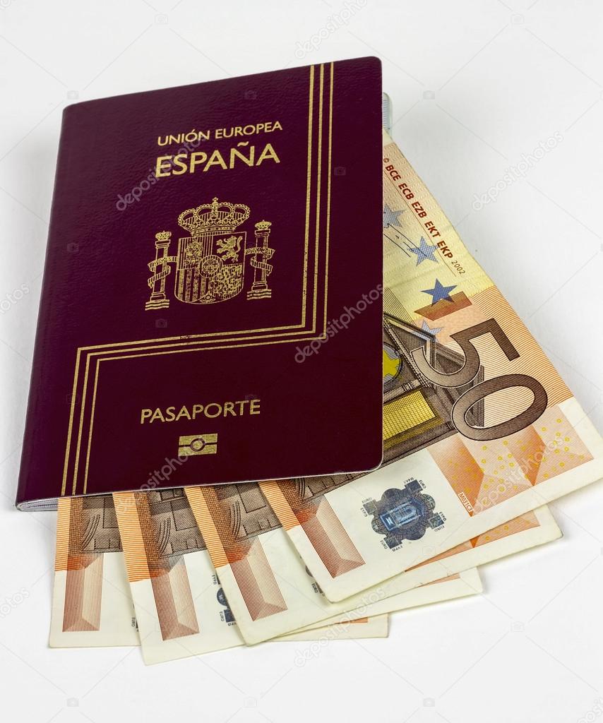 Spanish Passport with Euros