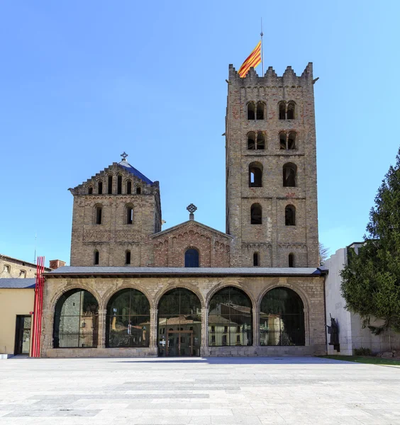 RIPOLL Manastırı cephe — Stok fotoğraf