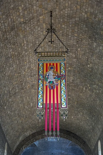 Ripoll escudo del monasterio emblema de armas o — Foto de Stock