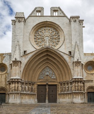 Tarragona cathedral. ilinin en ünlü yerlerinden biri. Catalonia, İspanya.