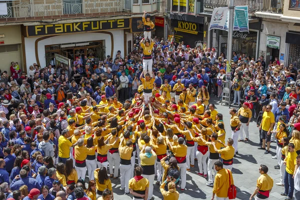 Castellers 바르셀로나 2013 — 스톡 사진