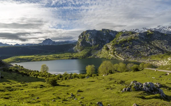 Jezero ercina, asturias — Stock fotografie