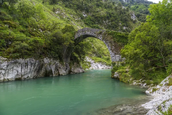 Ponte de pedra romana nas Astúrias — Fotografia de Stock