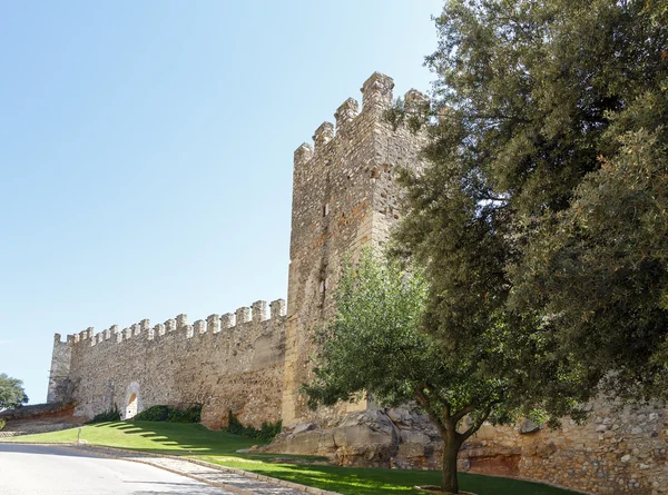 Muren van het versterkte montblanc, Catalonië. — Stockfoto