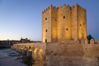 Calahorra kule Cordoba Roma köprüsü üzerinde