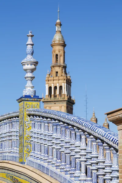 Plaza de espana - španělské náměstí v seville, Španělsko — Stock fotografie