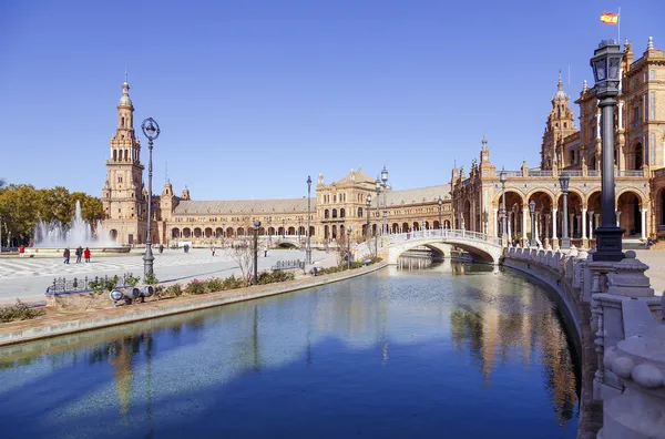 Plaza de España - Plaza de España en Sevilla, España — Foto de Stock