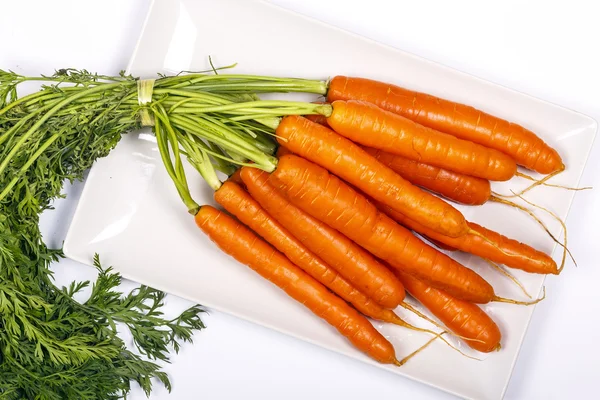 Freshly washed whole carrots — Stock Photo, Image