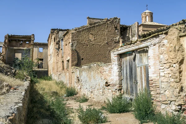 Деревня Бельчите была разрушена во время бомбежки во время Гражданской войны в Испании — стоковое фото