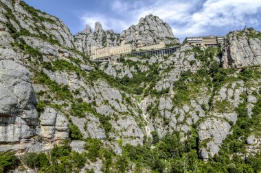 Santa maria de montserrat Manastırı. Catalonia, İspanya.