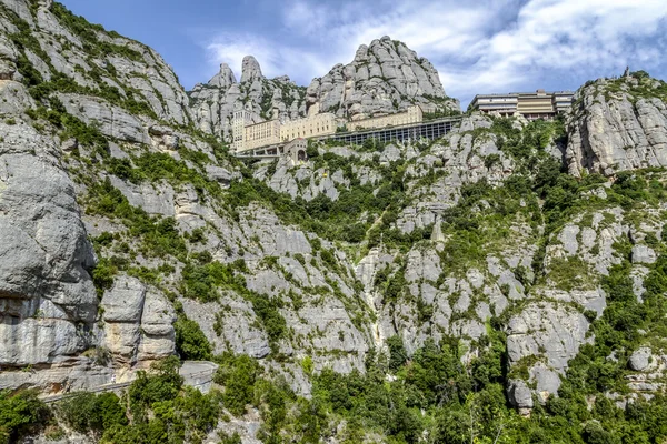 サンタ マリア デ ・ モンセラット修道院。カタロニア、スペイン. — ストック写真