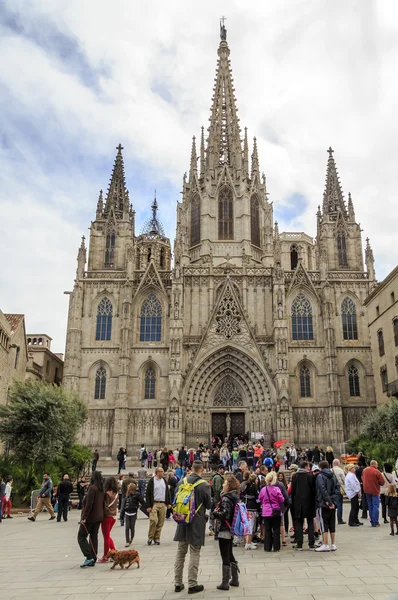 Barcelonas gotiska katolska katedral — Stockfoto