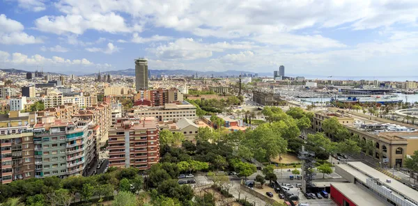 Panorama der stadt barcelona spanien — Stockfoto