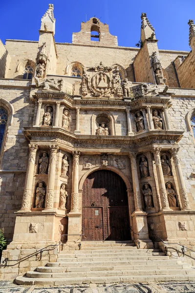 Santa maria maggiore Kościół montblanc, tarragona, Hiszpania — Zdjęcie stockowe