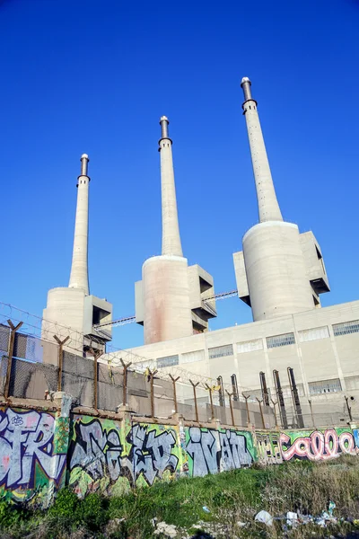 Centrale termica di Sant Adria — Foto Stock