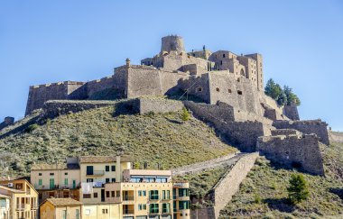 Cardona Kalesi olan ünlü bir ortaçağ kalesi, İspanya.