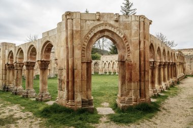 San Juan cloister ruins at Soria in Castilla Spain  clipart