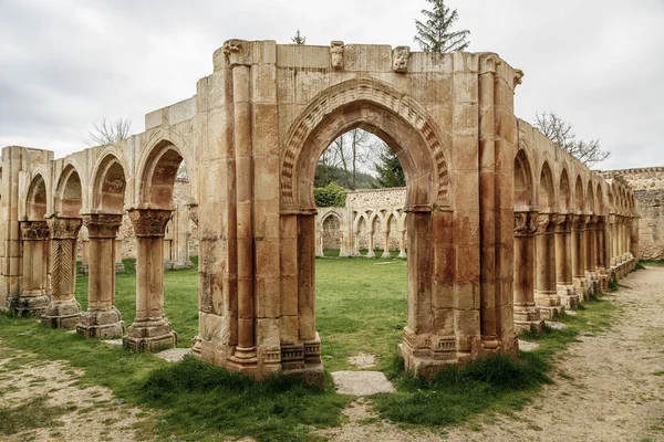 San Juan claustro ruínas em Soria em Castilla Espanha — Fotografia de Stock