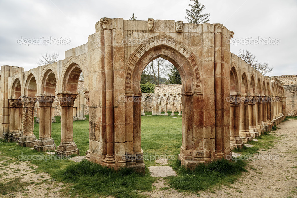 San Juan cloister ruins at Soria in Castilla Spain 