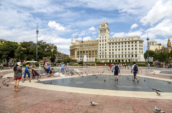 Placa де Каталонія від площі Каталонії. Барселона — стокове фото