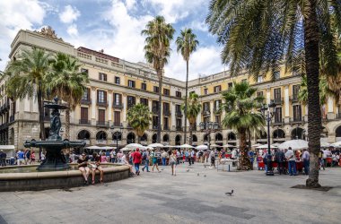 Plaza real barcelona İspanya, pul ve sikke koleksiyonu