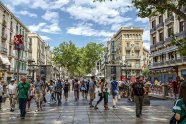 Rambla barcelona, İspanya sokak