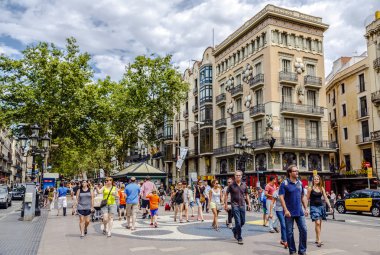 Rambla barcelona, İspanya sokak